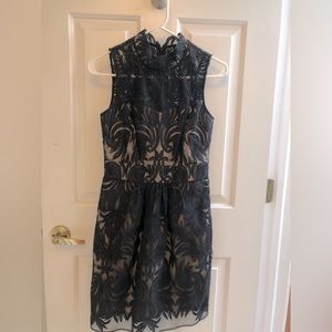 Black lace with built in nude slip Baraschi dress size 0